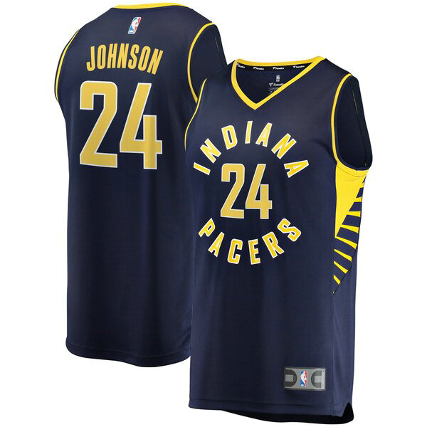 Maillot Indiana Pacers Homme Alize Johnson 24 Icon Edition Bleu marin